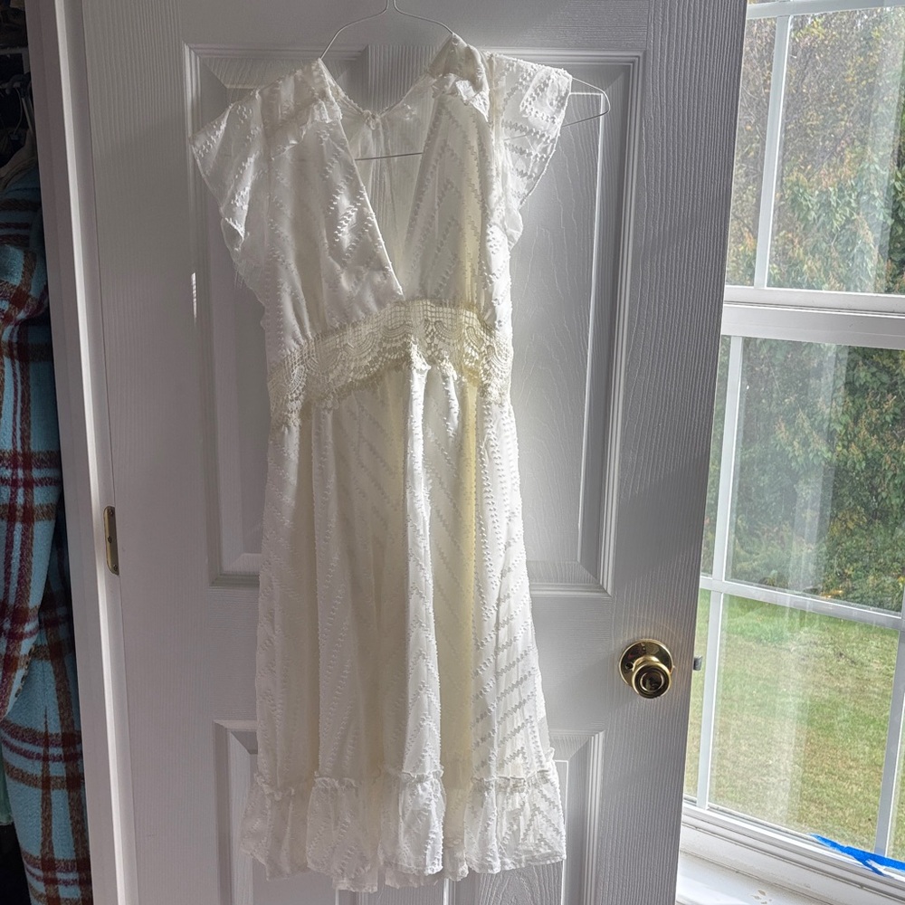 Zara White Lace Mini Dress